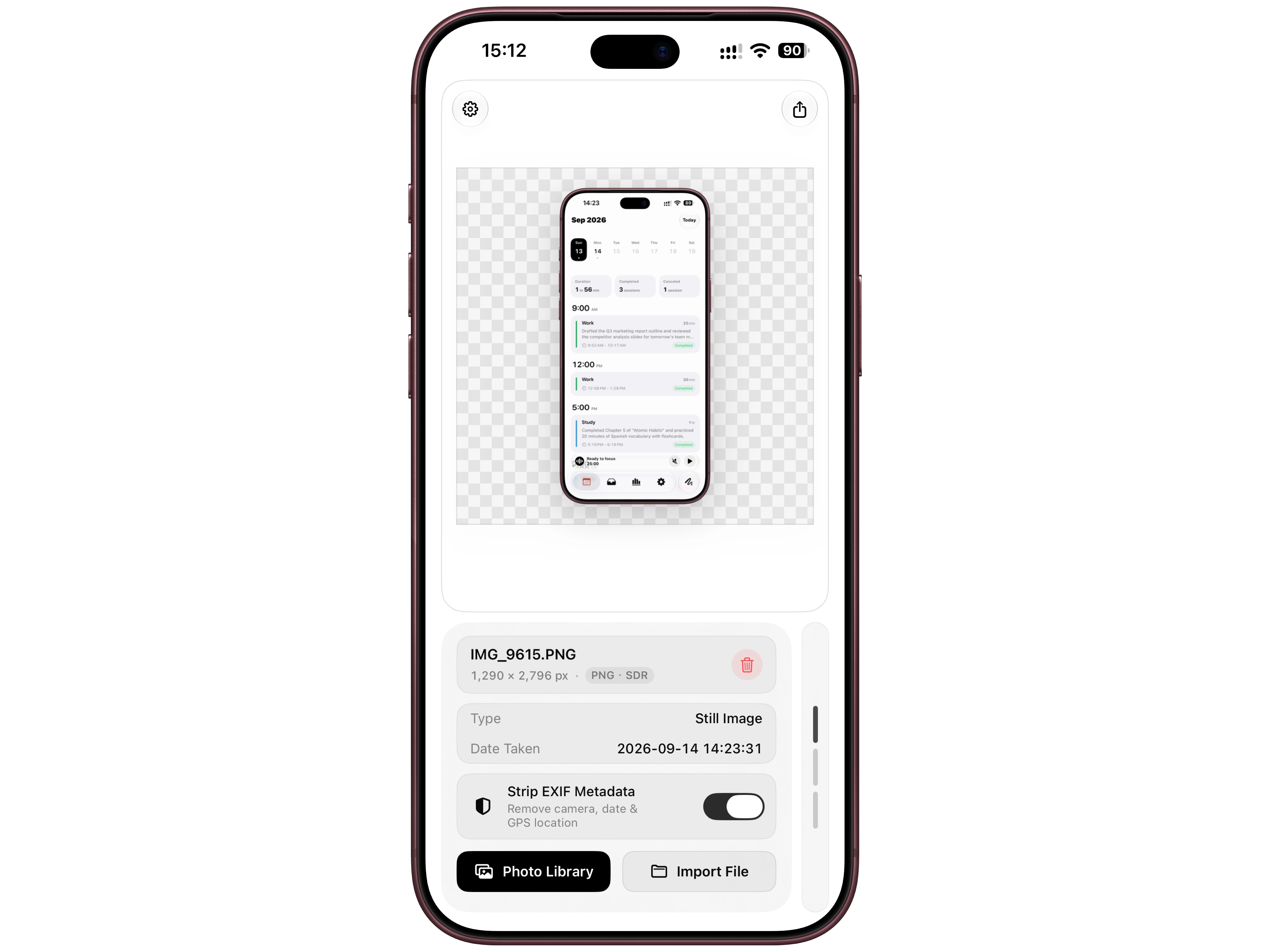 Bezel on iPhone